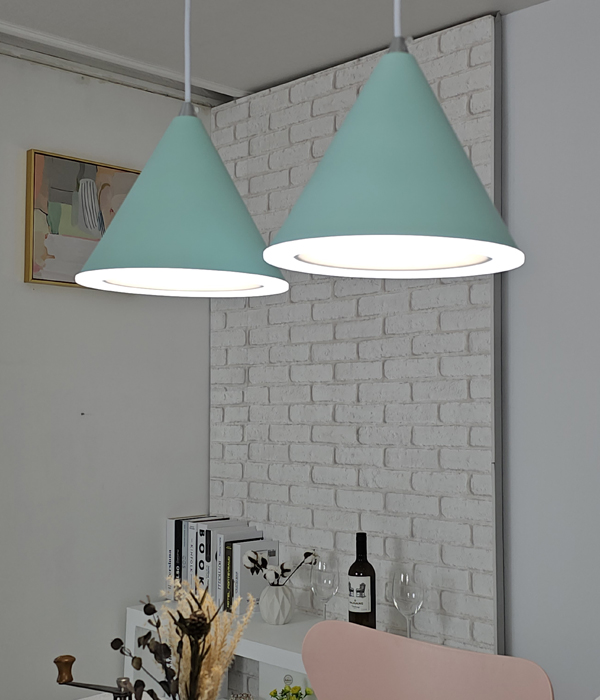 라일스 2등 주방식탁등 펜던트조명 갓조명 인테리어식탁등 (대/소)